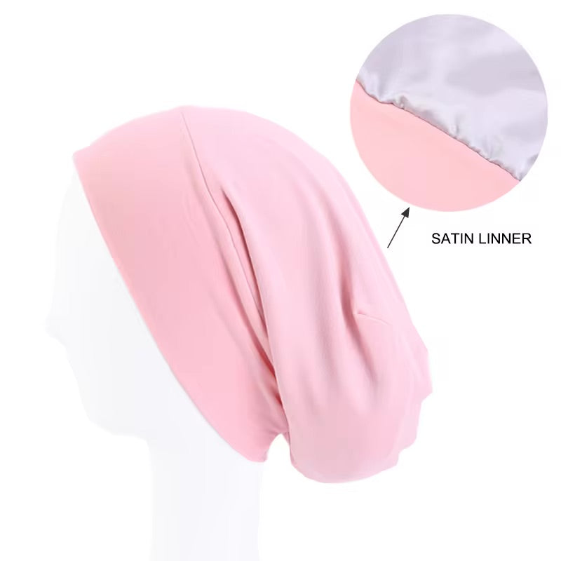 BreezeEase Solid Satin-Lined Beanie